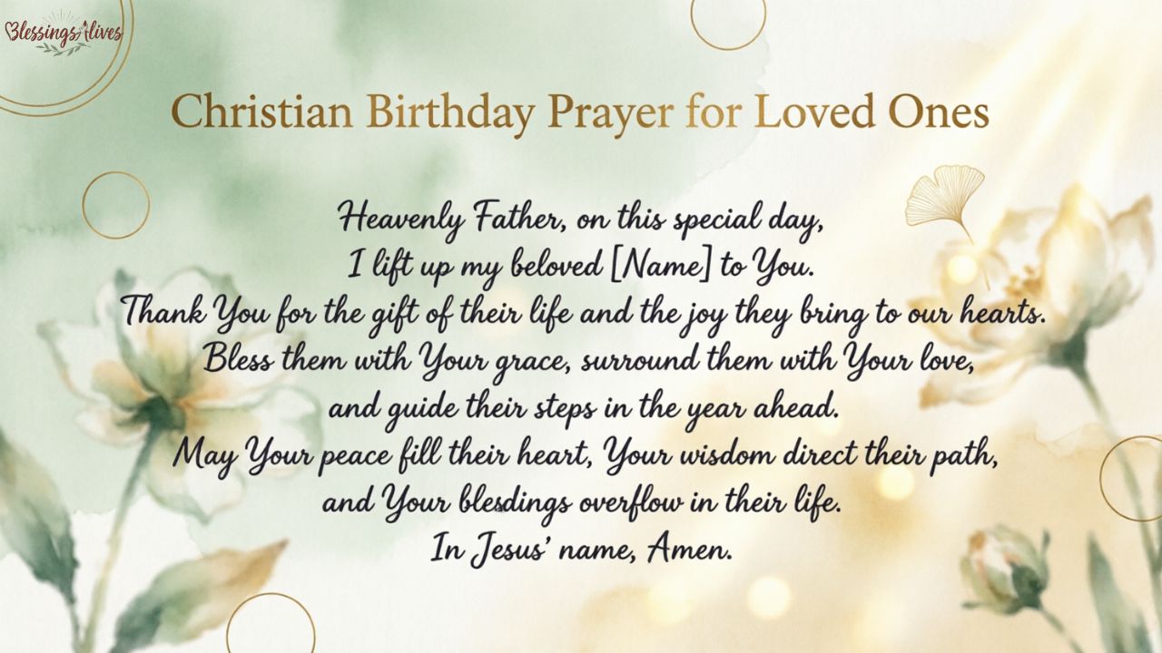 Christian Birthday Prayers for Loved Ones