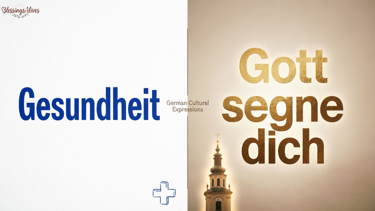Gesundheit vs Gott segne dich