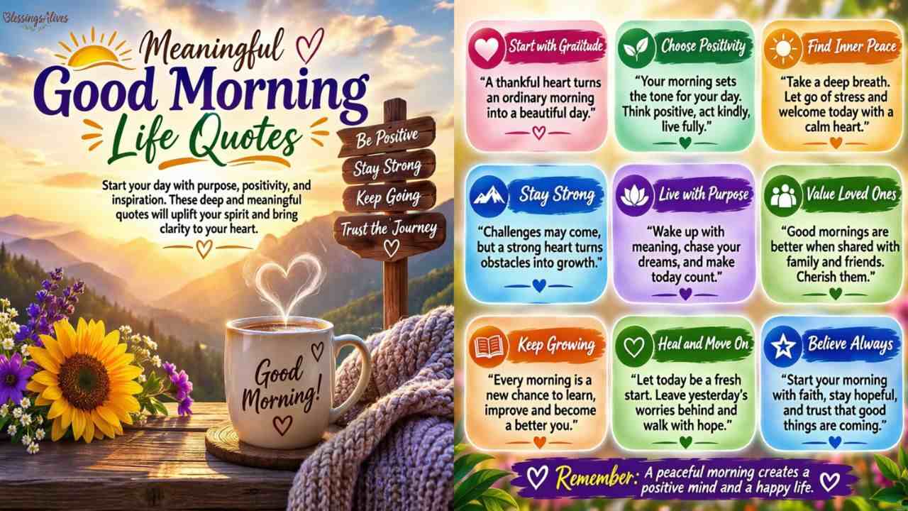 Meaningful Good Morning Life Quotes