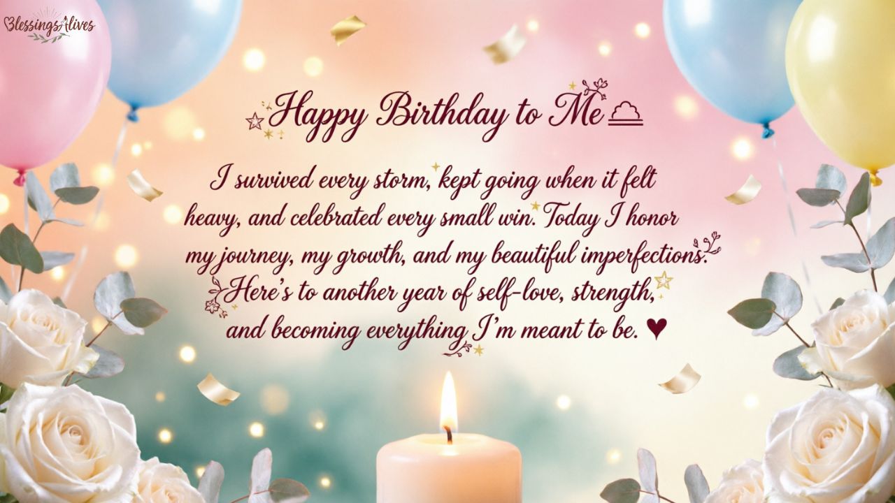 Touching Birthday Message to myself